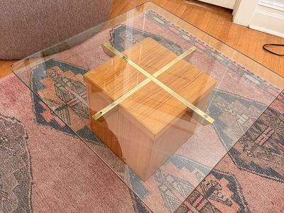 Authentic Vintage Danish MCM Teak Cube Coffee