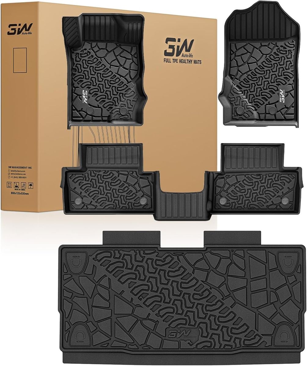 2021-2026 Fod Bronco 2 Door 3W All Weather TPE Floor Mats & Cargo Liner