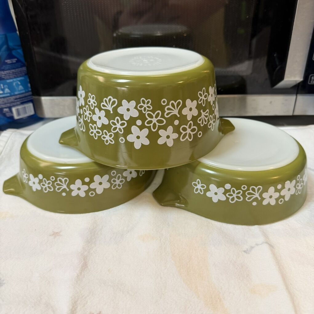 PYREX Spring Blossom / Crazy Daisy Casserole X 3