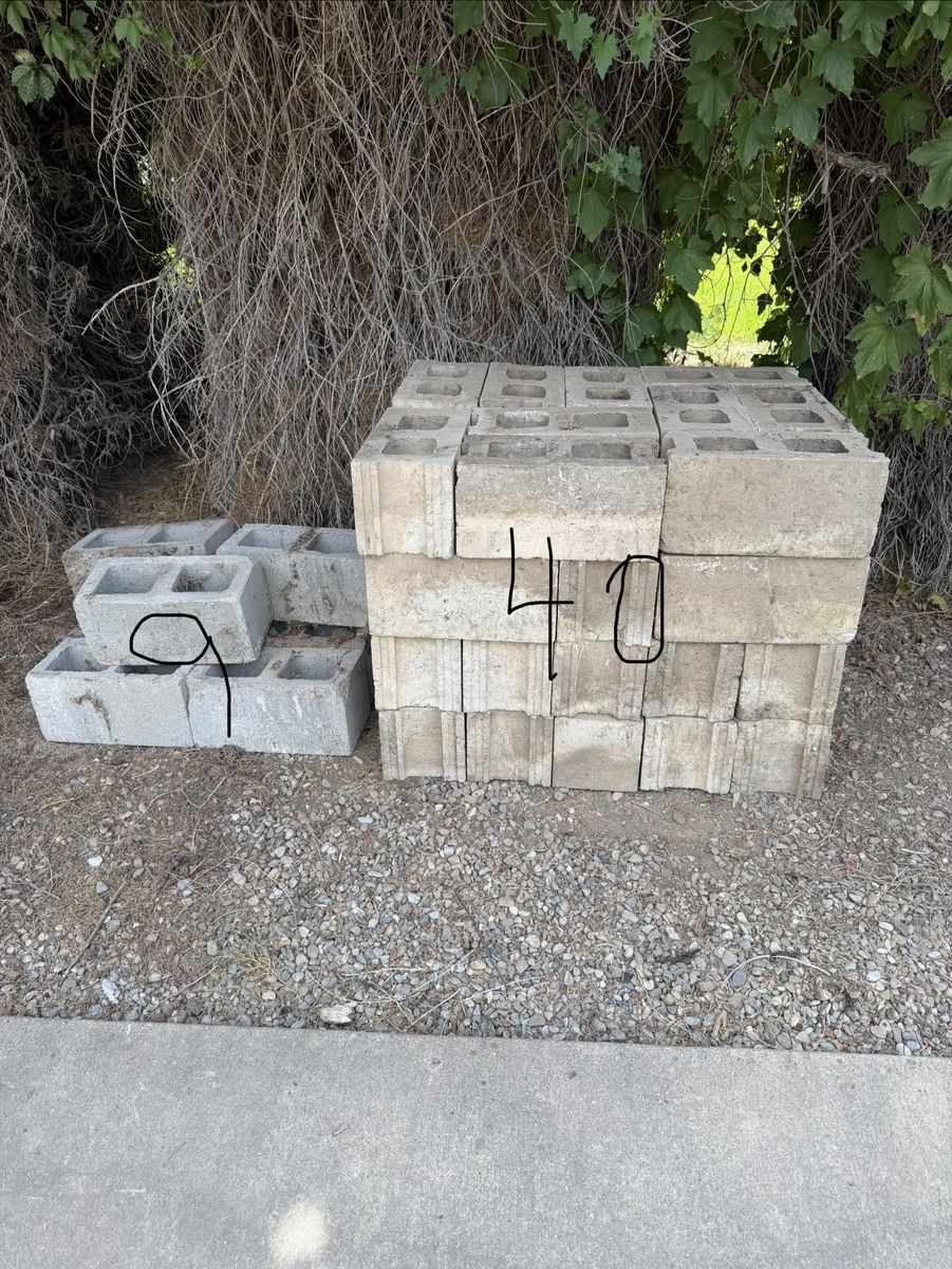 Cinder Blocks and Misc. Bricks, stepping stones, concrete pavers