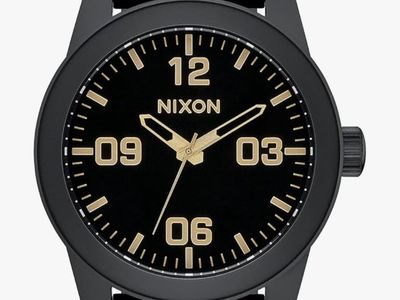 Nixon The Corporal SS Black/Gold Stainless Steel Watch 100M Water Resistant Japan Movement