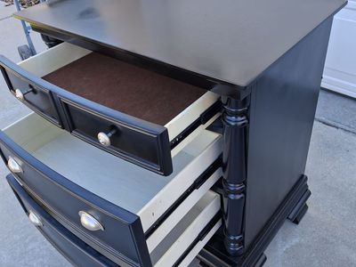 extra extra tall all wood black night stand