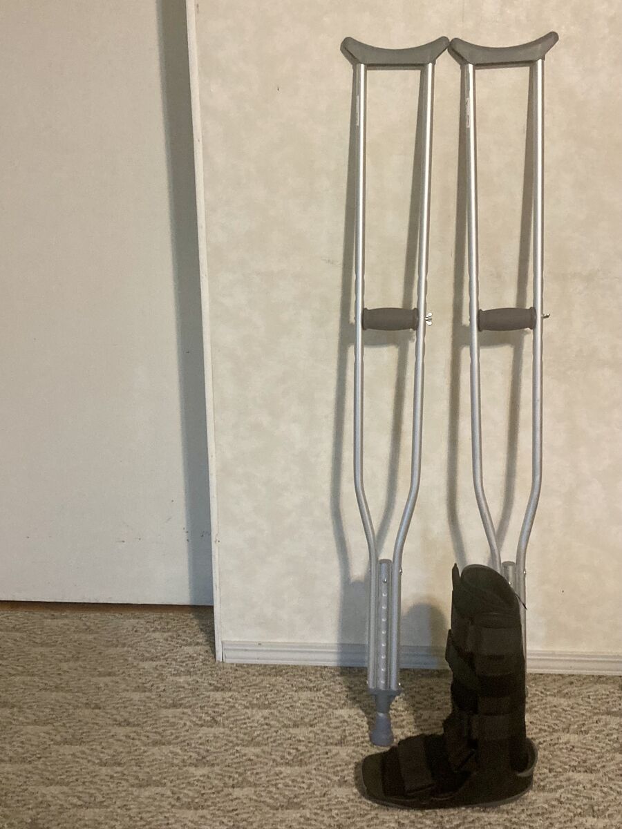 Medical Boot and Crutch set