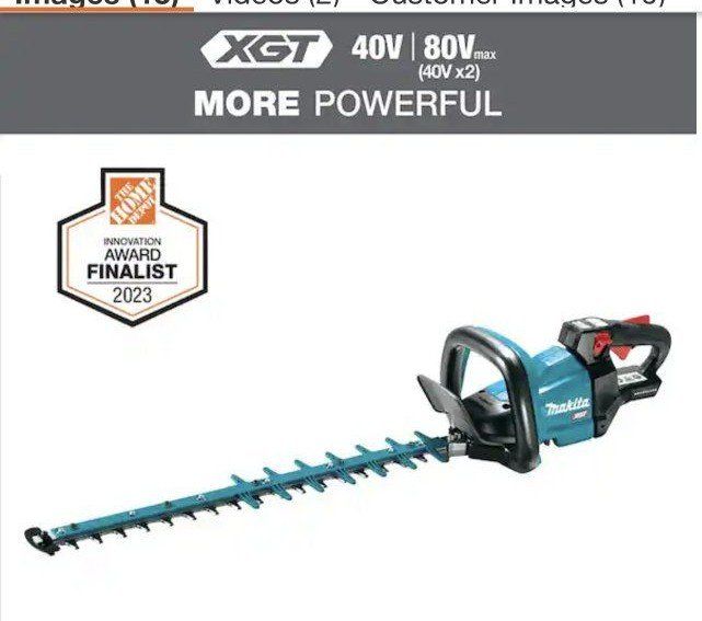 Makita XGT GHU02 40V Max (80V) 24" Brushless Cordless Dual Action Hedge Trimmer