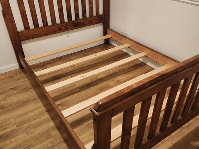 wooden bed frame