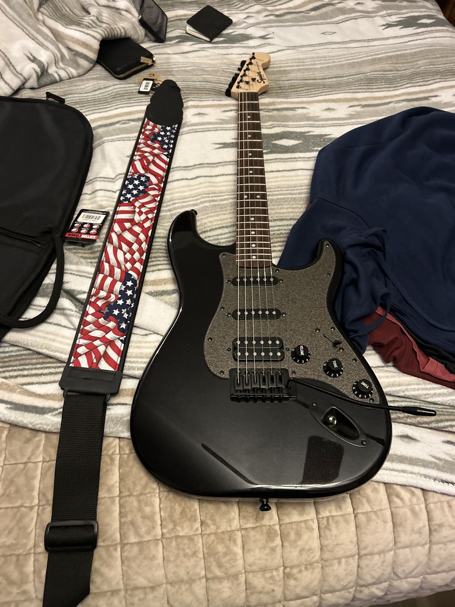 2 Fender Guitars With Crate Amp