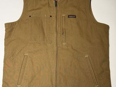 Patagonia All Seasons Hemp Canvas Vest - Coriander Brown - Men's L - Brand New With Tags