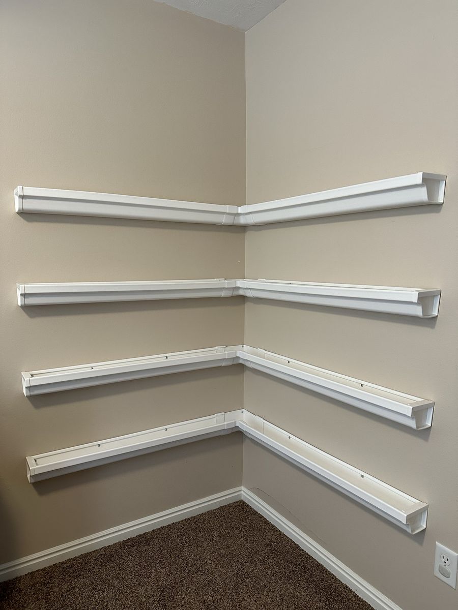 Rain Gutter Bookshelves