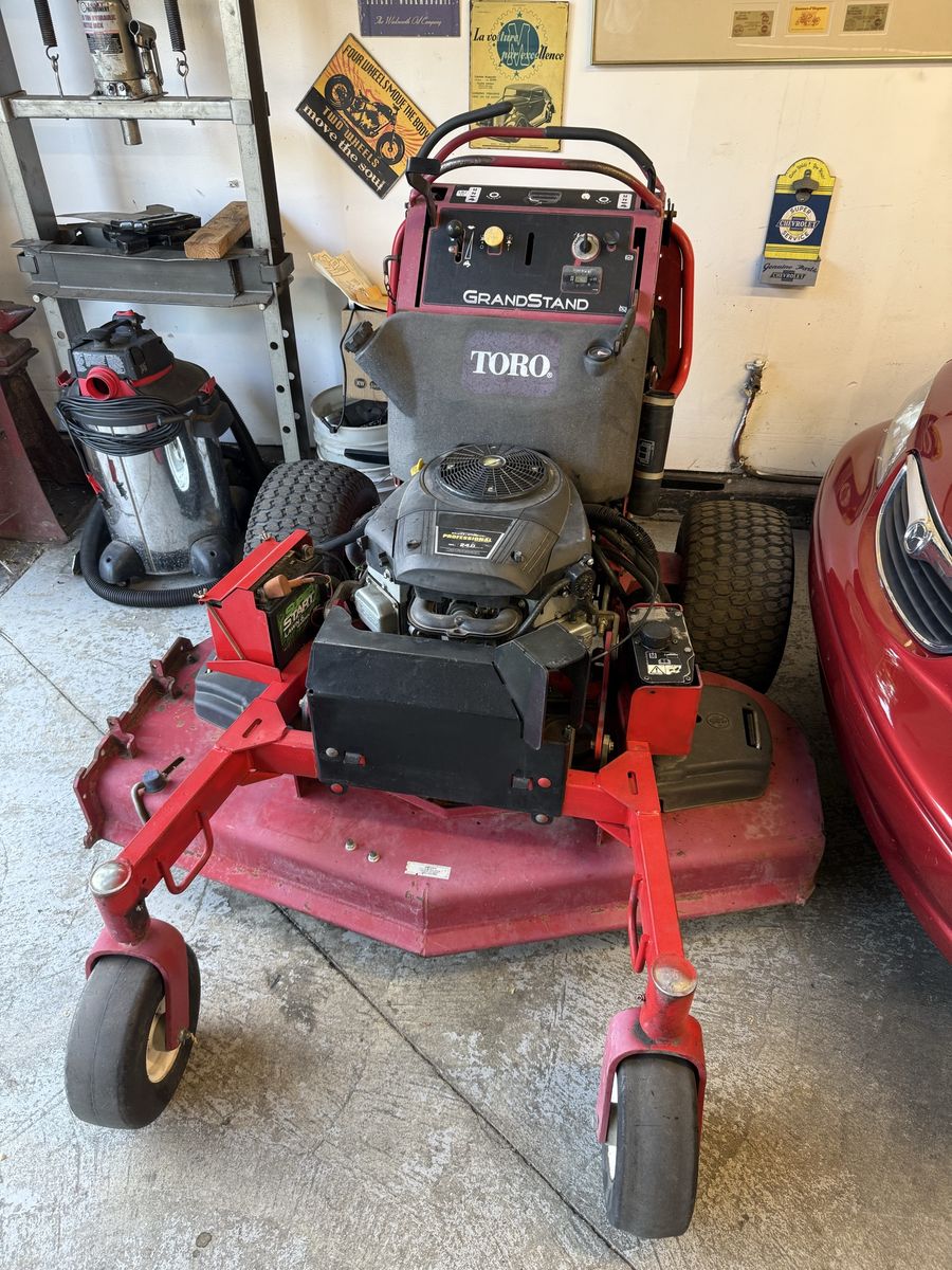 Toro GrandStand Standing Commercial Mower. 