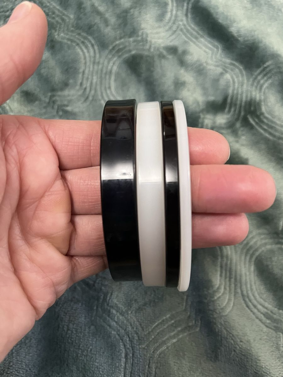 Late 1950's to Early 1960's Black and White Bangles Set - Vintage