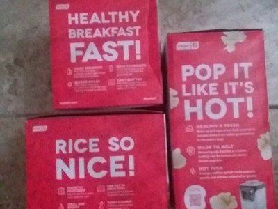 RICE COOKER, EGG COOKER, HOT AIR POPCORN POPPER....DASH BRAND