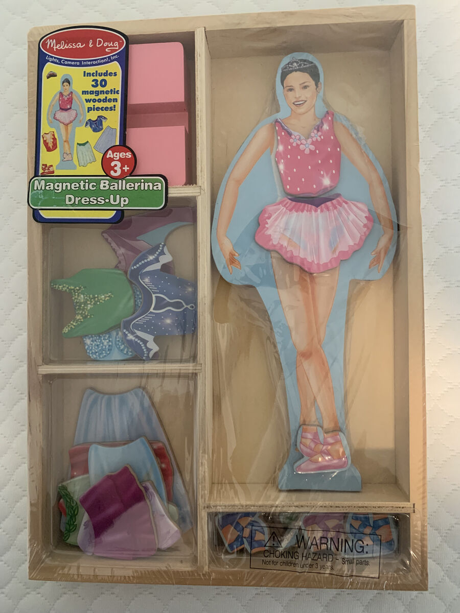 MELISSA & DOUG Ballerina magnetic wooden dress-up 30 pcs NEW