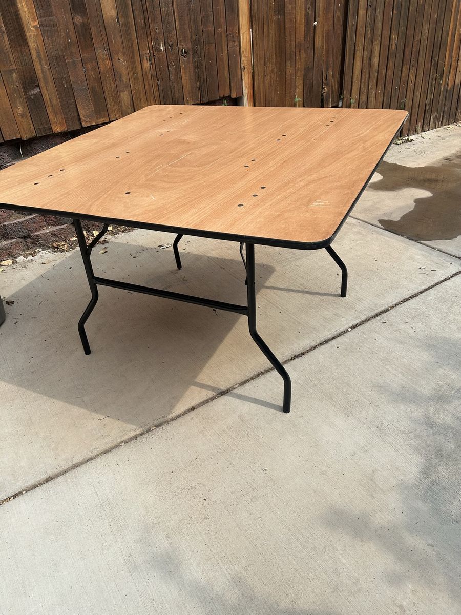 Large wooden folding table