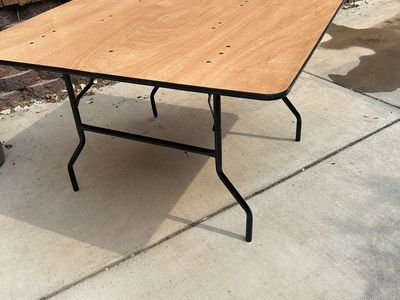 Large wooden folding table