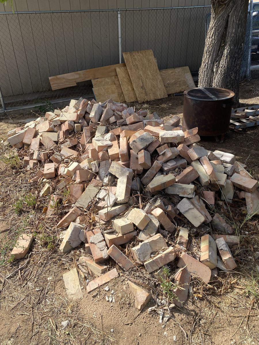 Pile of Used Bricks for Landscaping or Construction