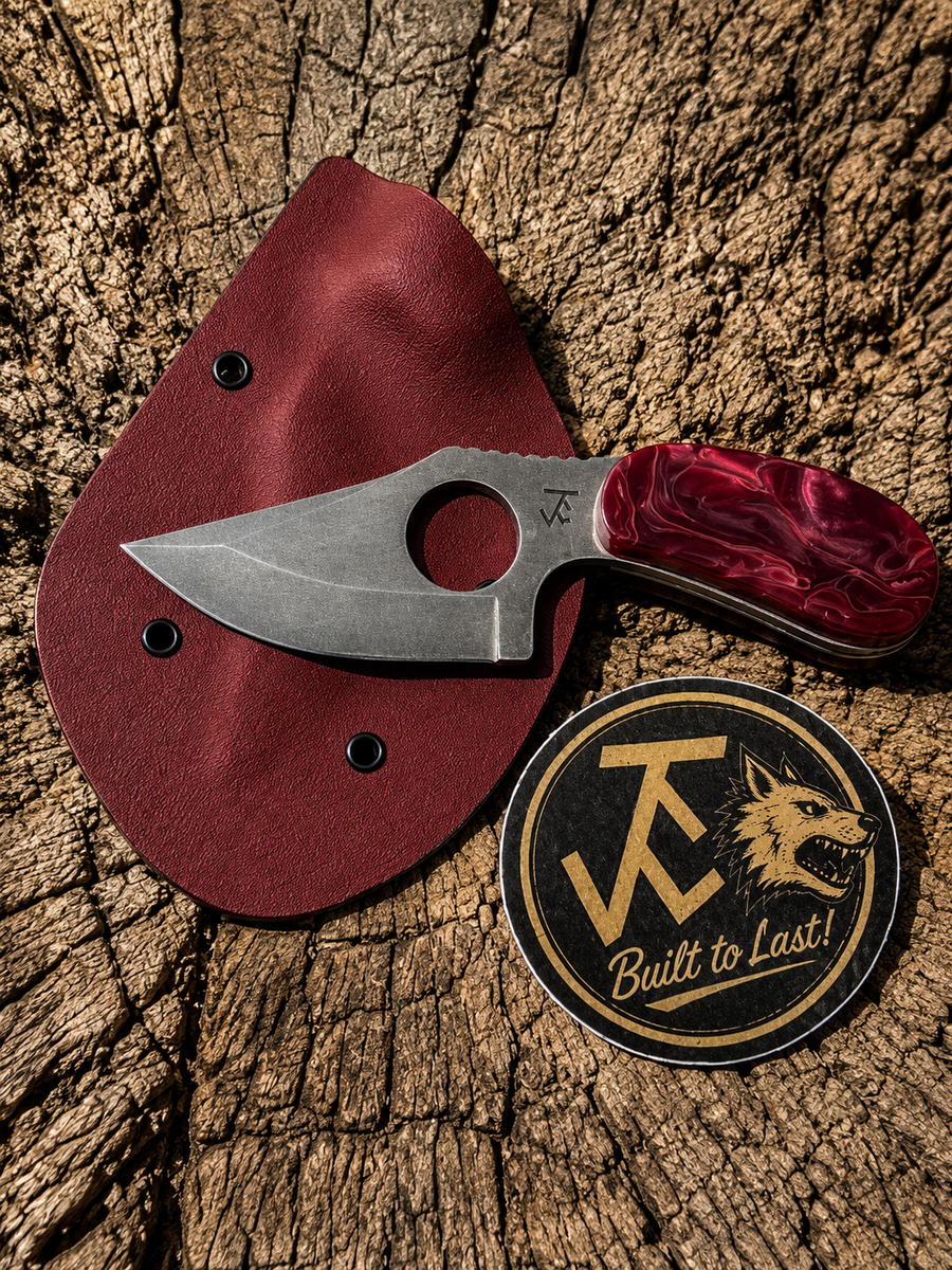 J&C Forge Red Velvet SureGrip Skinner – Handmade Knife