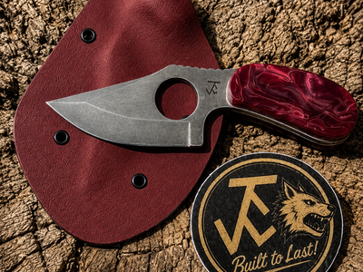J&C Forge Red Velvet SureGrip Skinner – Handmade Knife