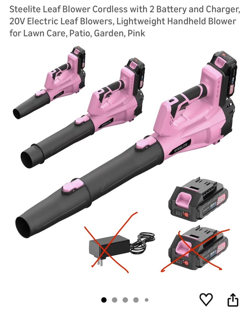 NEW Steelite Leaf Blower Cordless pink