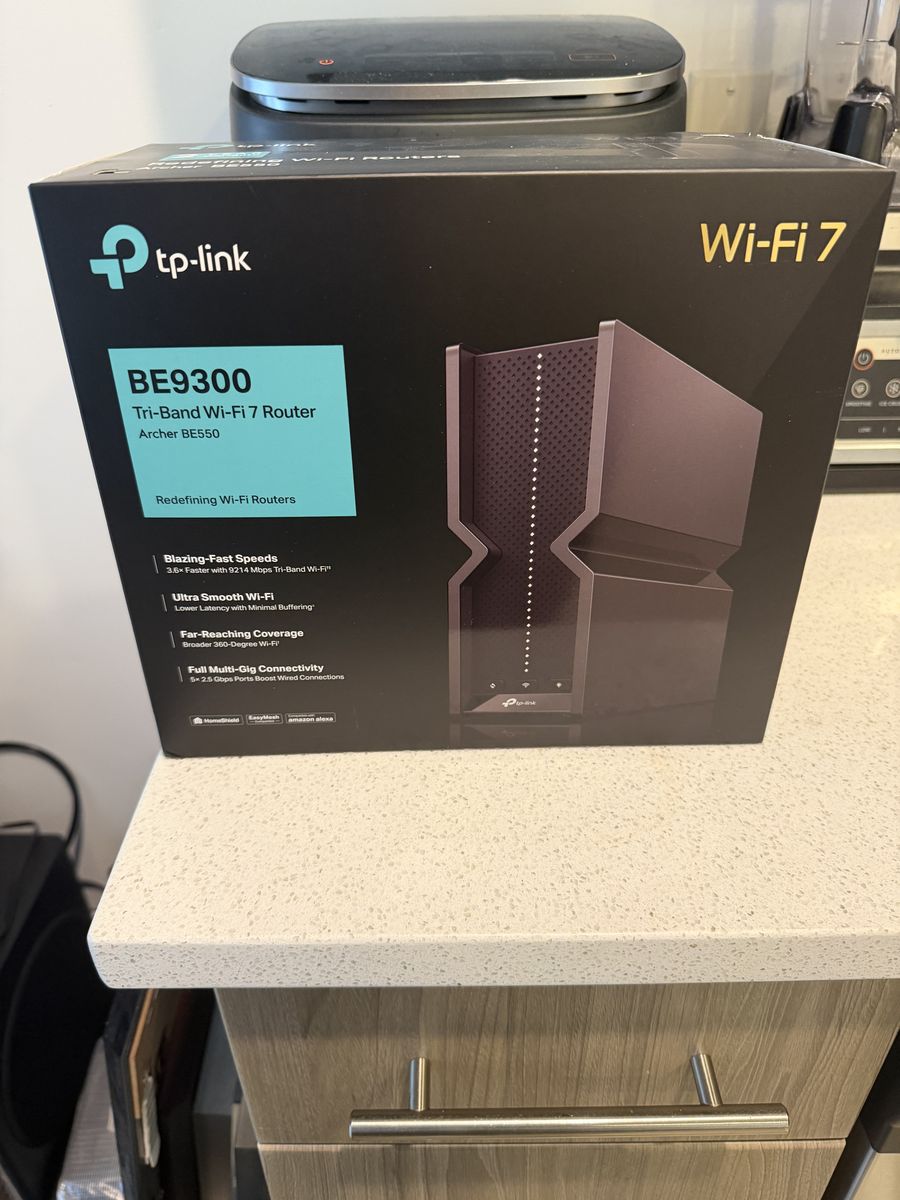 TP-Link Archer BE550 Wi-Fi 7 Router (BE9300) — Used One Month, Complete