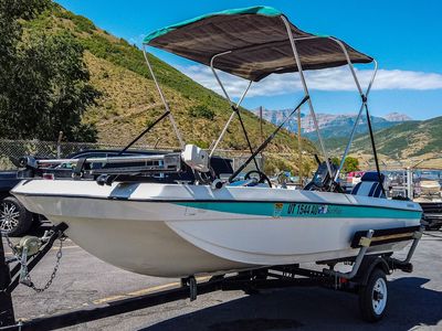 1996 Javelin Sunray 15 ft Bass Boat + Trailer + Evinrude 40 HP Outboard Motor