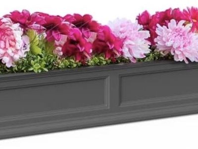 5ft Traditional Plastic Window Box, Gray