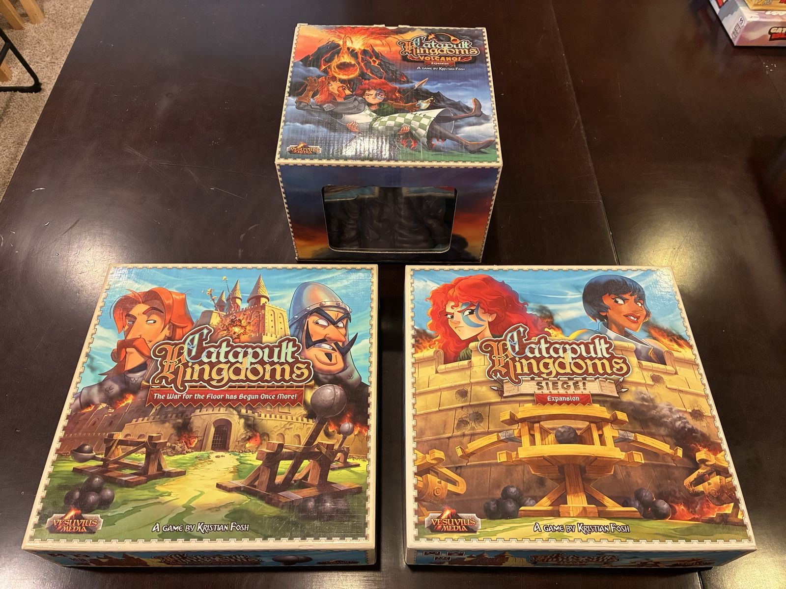 Catapult Kingdoms Base Game with Siege, Artificer’s Tower & Volcano Expansions by Vesuvius Media