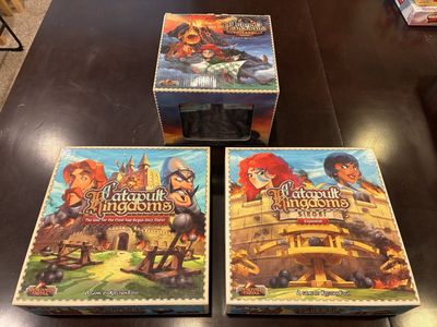 Catapult Kingdoms Base Game with Siege, Artificer’s Tower & Volcano Expansions by Vesuvius Media
