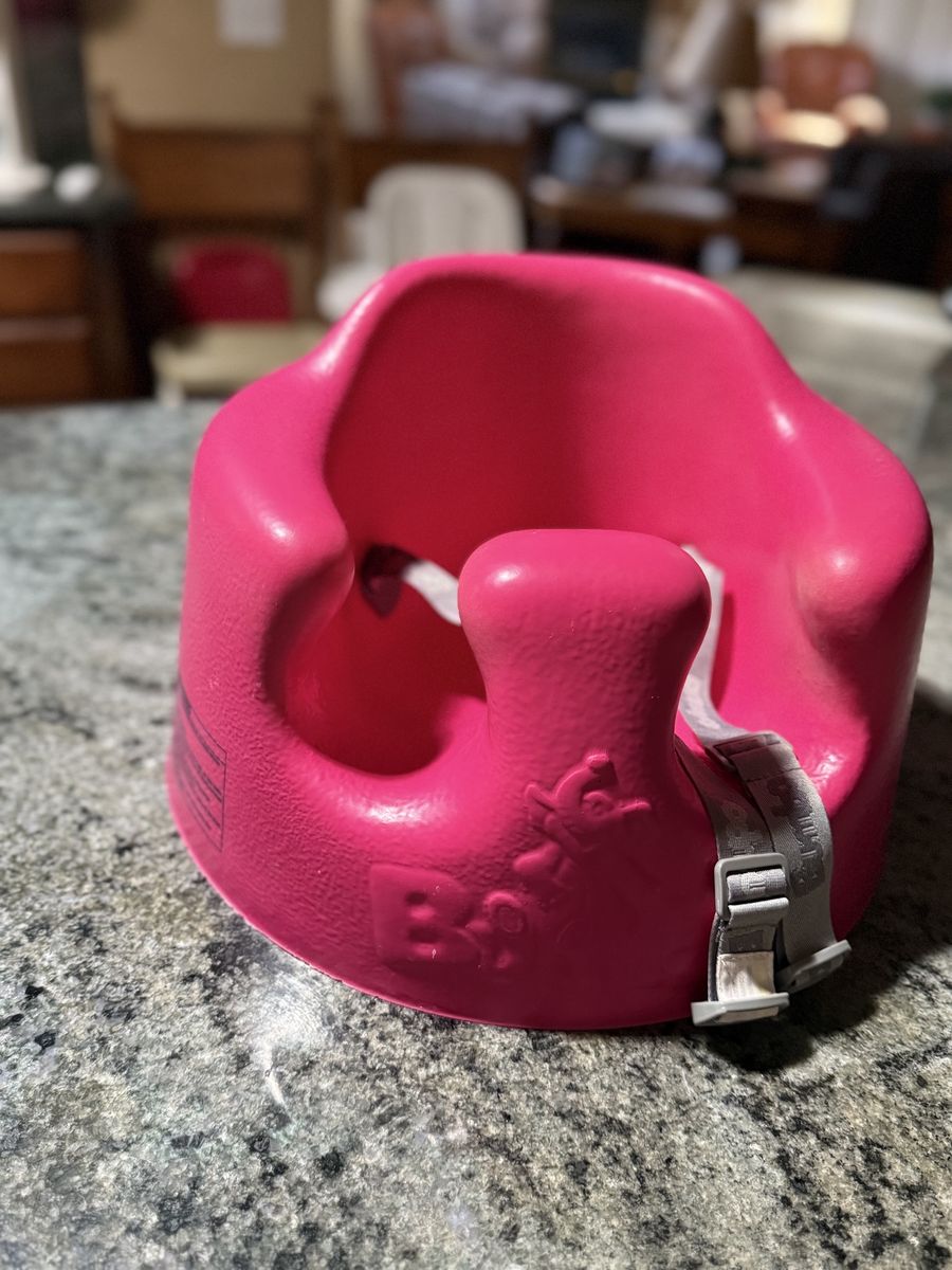 Bumbo Floor Seat Baby Infant Toddler Support Chair Hot Pink with Safety Straps