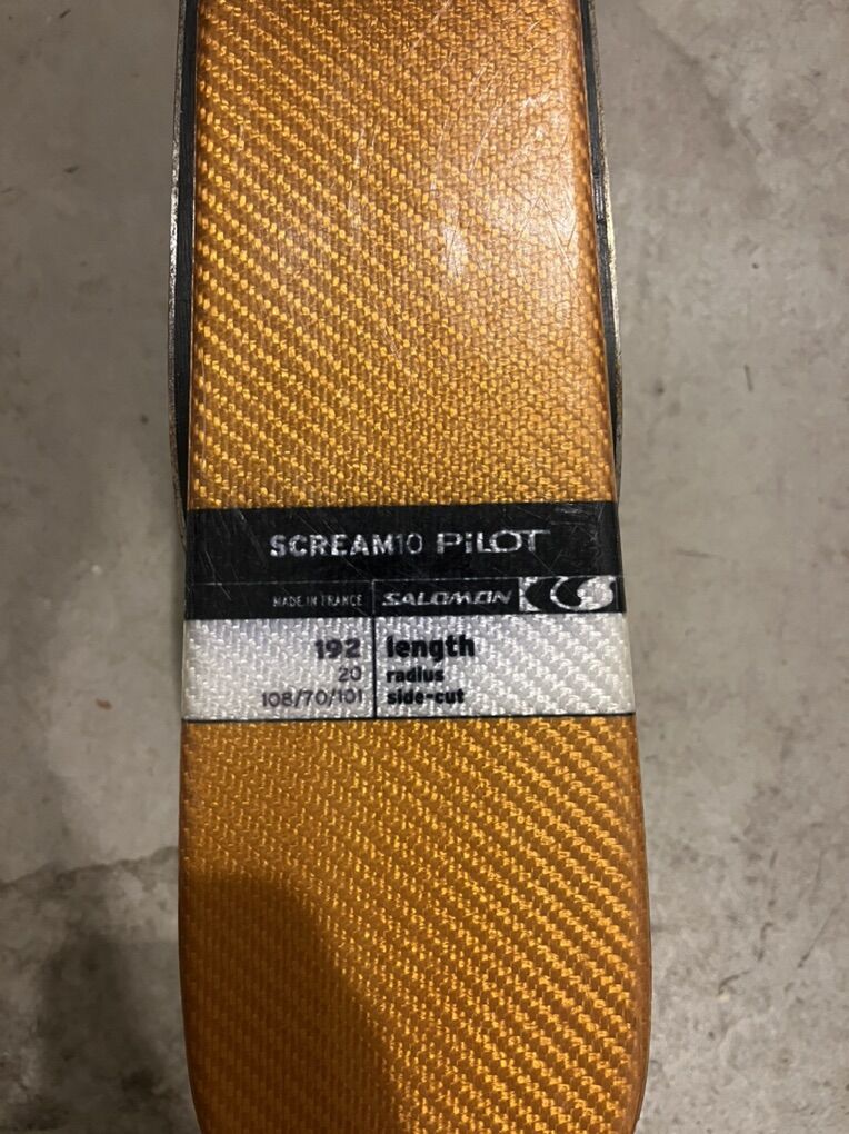 Soloman Scream 10 Pilot 192 Length Skis