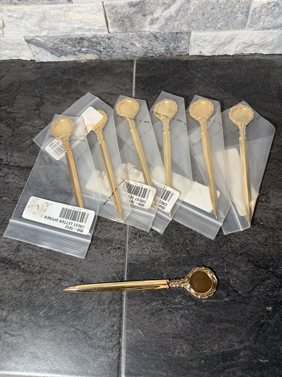 Crest Decorative Letter Opener Project Kit Woodworking Resin Craft- Lot of 7