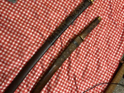 Japanese Style Katana & Wakizashi Sword Set - Decorative Replicas with Sheaths