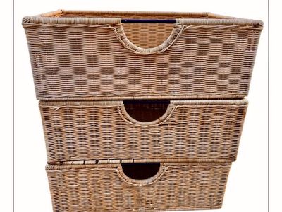 Wite Frame Wicker Baskets