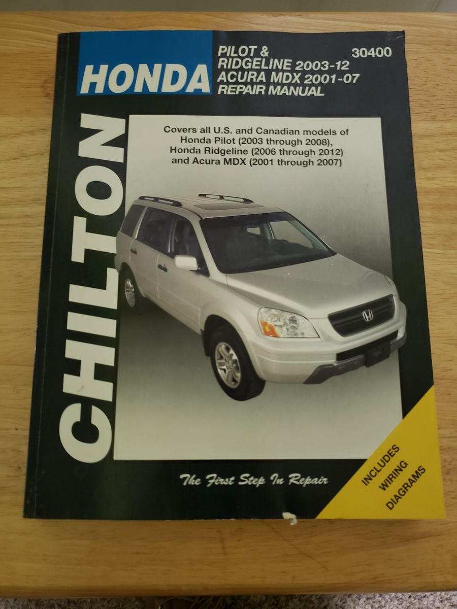 CHILTON HONDA RIDGELINE 2003-12 / ACURA 2001-07 REPAIR MANUAL Perfect Condition