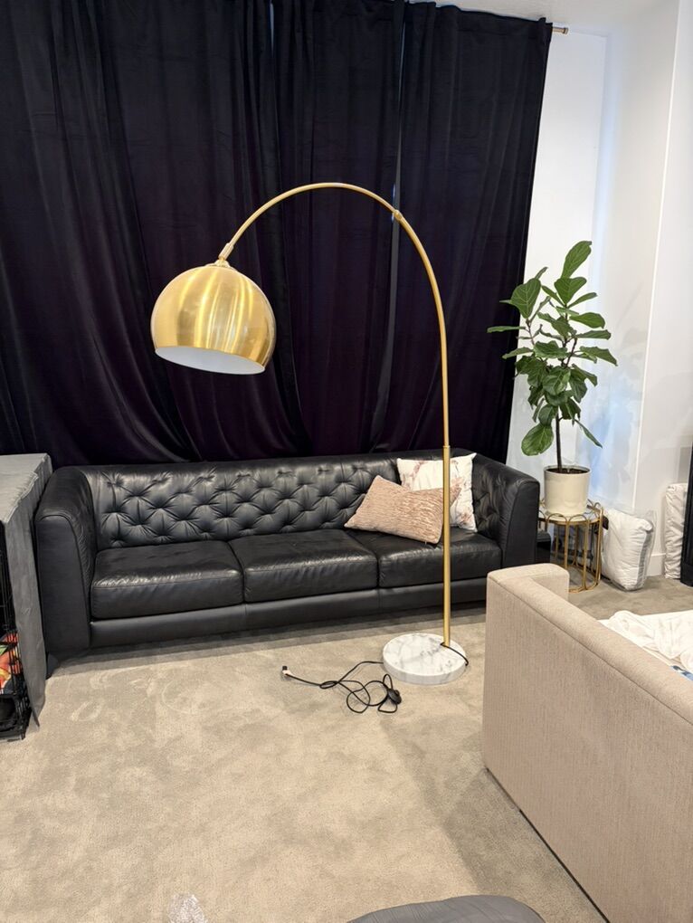 BrightTech, Olivia Floor Lamp, Brass