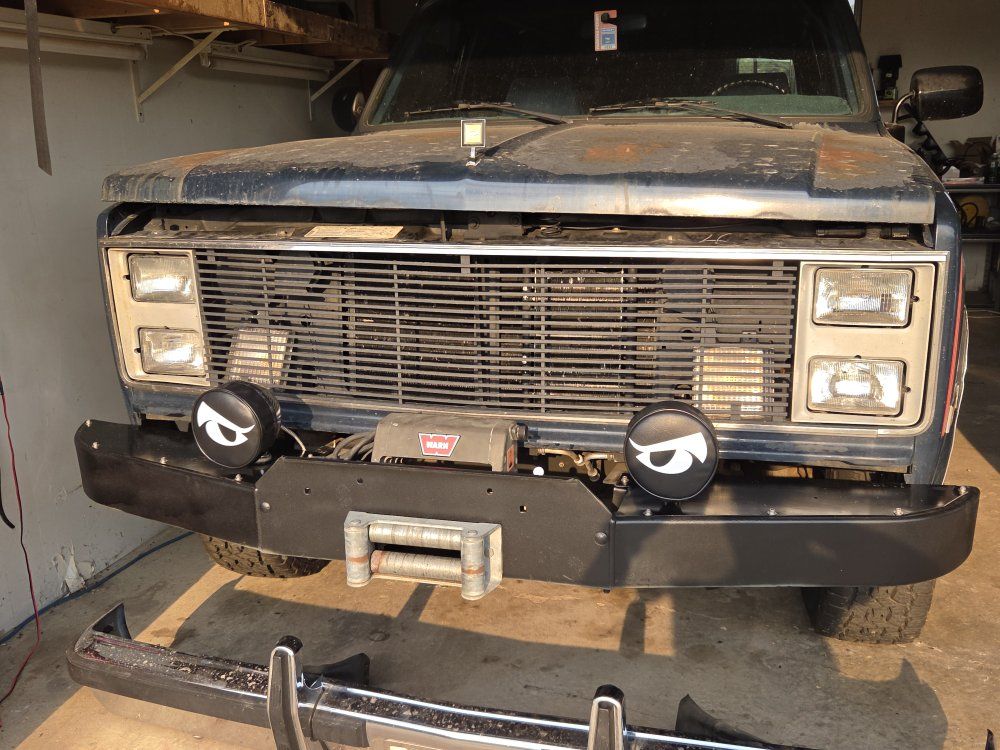 Square body winch bumper for sale