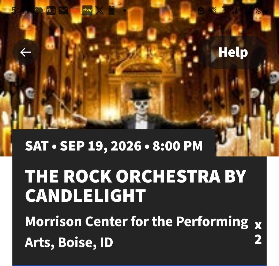 The Rock Orchestra By Candlelight Tickets - Morrison Center Boise, ID (2 tickets)