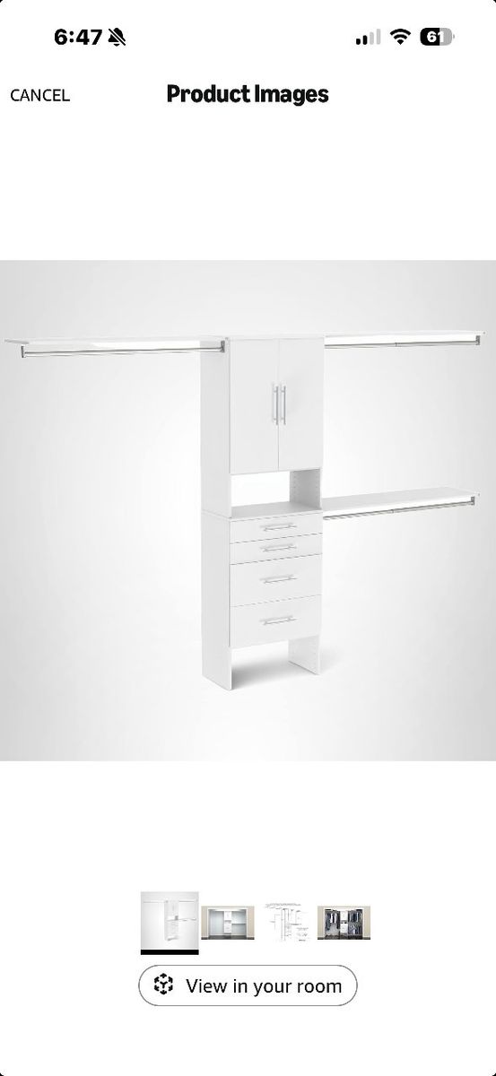 ClosetMaid SuiteSymphony Modern 25-Inch Closet Organizer Tower Kit - Pure White