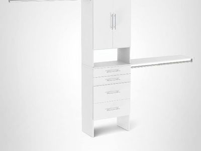 ClosetMaid SuiteSymphony Modern 25-Inch Closet Organizer Tower Kit - Pure White
