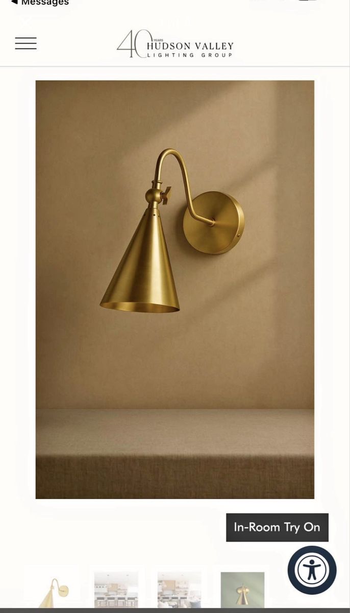 2 Aged brass sconces
