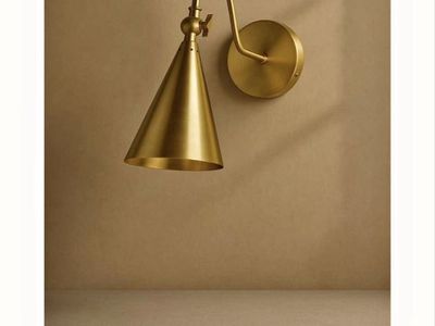 2 Aged brass sconces