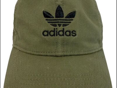 Adidas Trefoil Womens Adjustable Army Green Hat