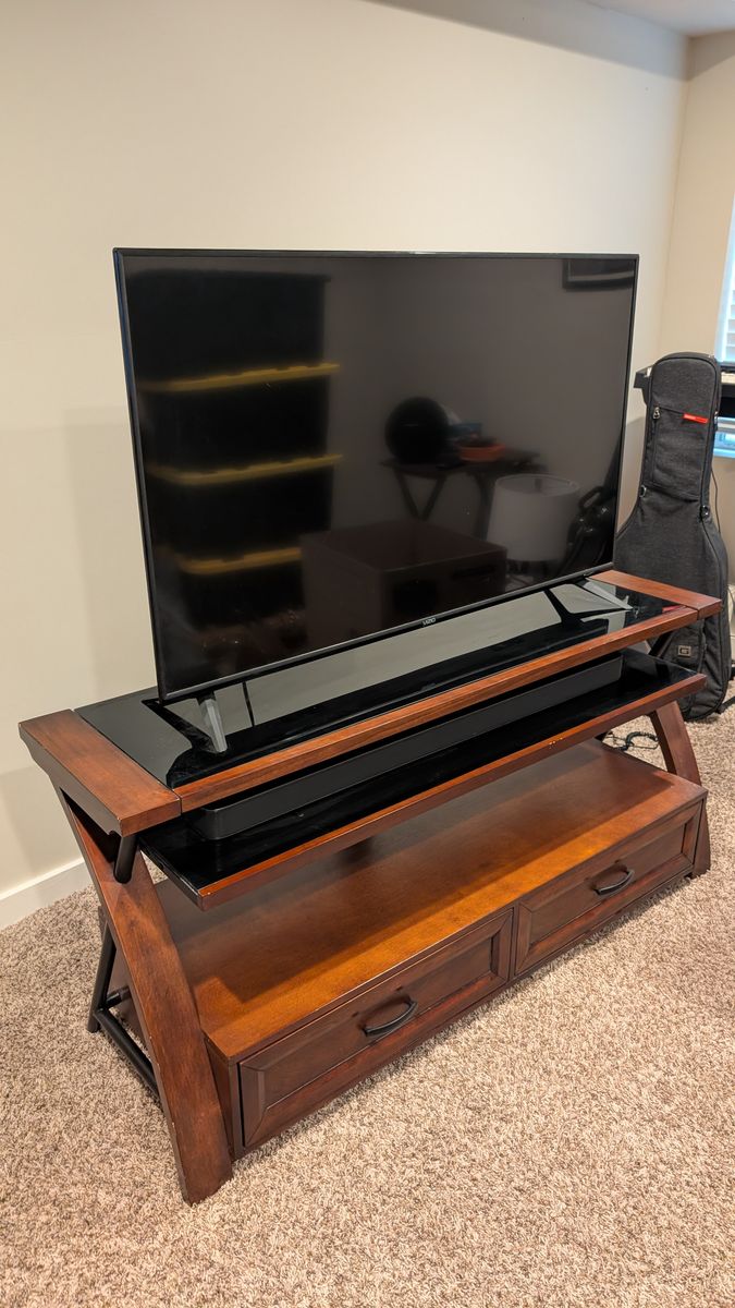 TV, TV stand, and sound bar + subwoofer combo -- moving and everything must go!