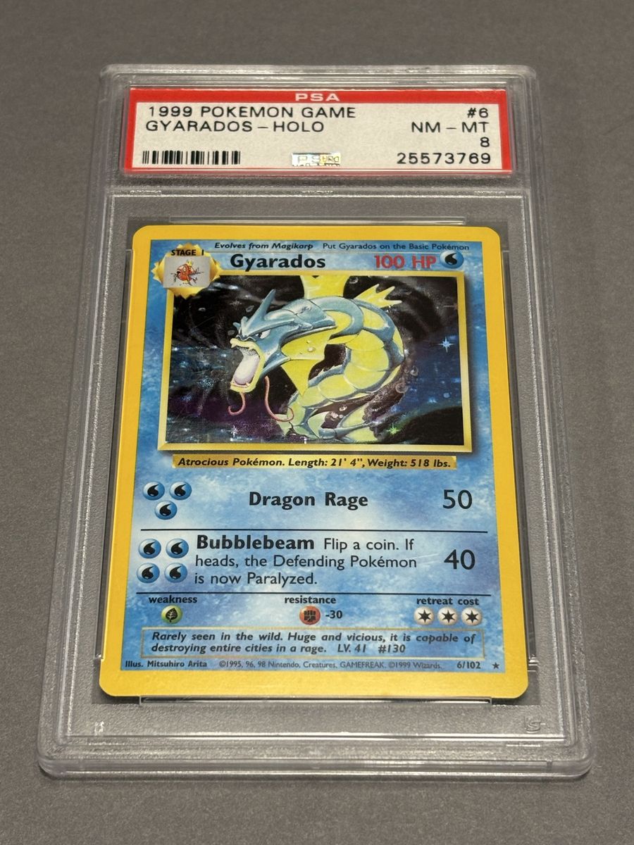 1999 Pokémon Gyarados PSA 8 