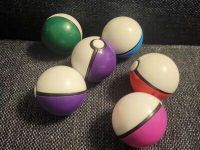 Pokemon balls with toys