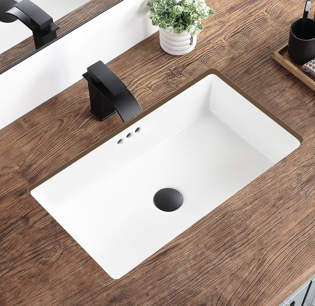 New - Bathroom Undermount Sink - 24" x 14"