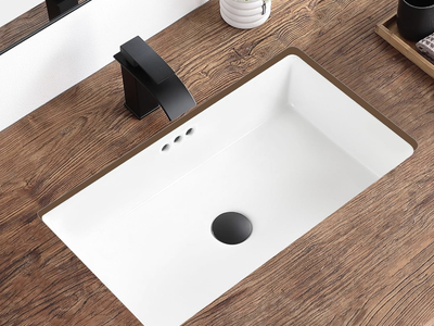 New - Bathroom Undermount Sink - 24" x 14"