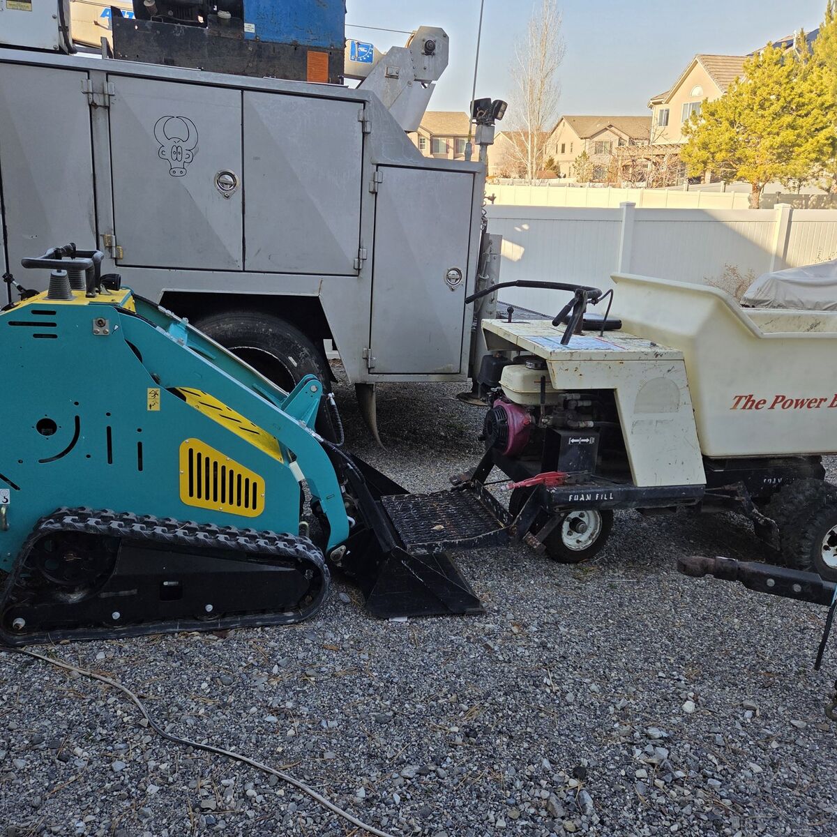 mini skid steer and power buggy combo