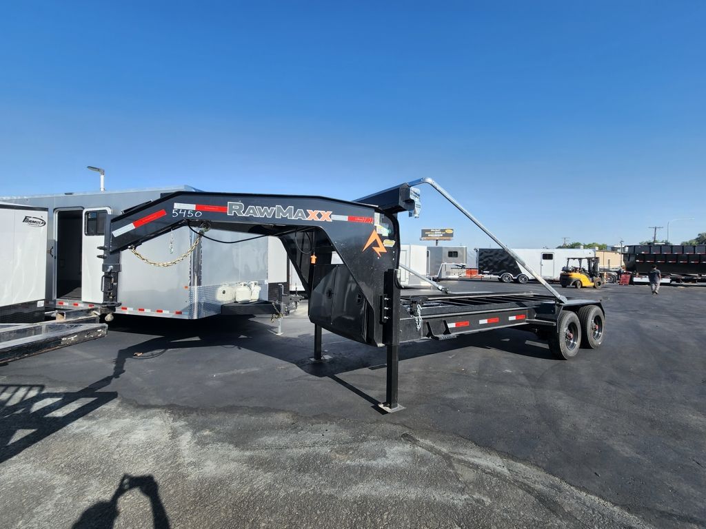 2026 RawMaxx 14' RDX Gooseneck 14K with Hydraulic Jack Roll Off Dump Trailer - BIN NOT INCLUDED