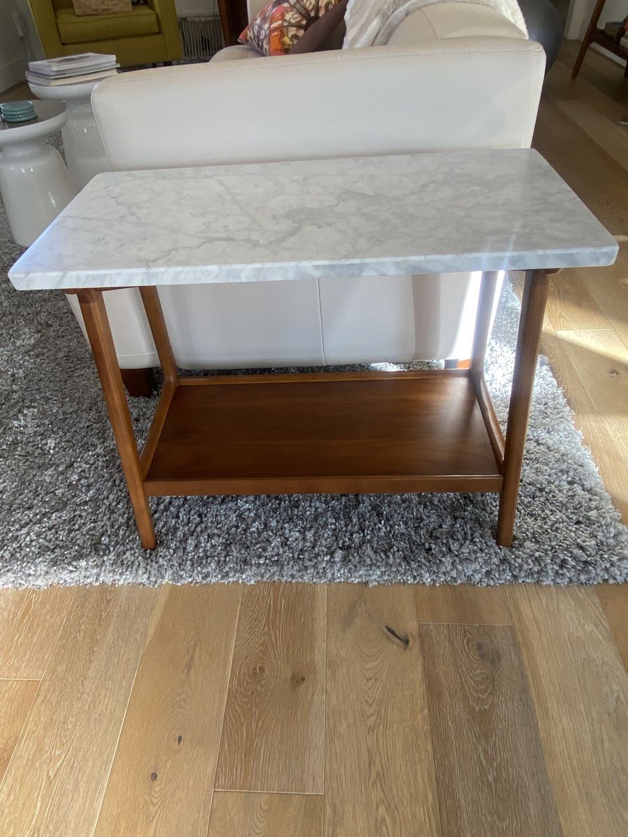 West Elm Reeve Mid-Century Marble Side Table