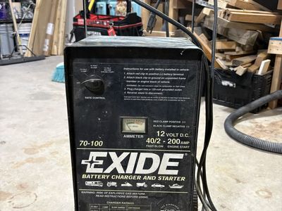 Exide 70-100 12V DC 40/2-200 AMP Fast Battery Charger & Engine Starter